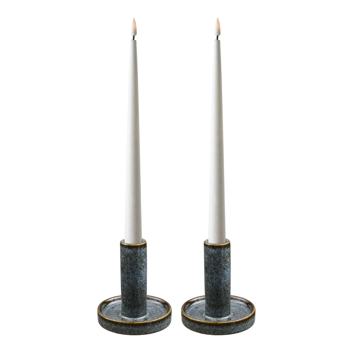 HOUSE NORDIC | KEY LARGO BLUE CANDLE HOLDERS | BLAUW (SET OF 2)