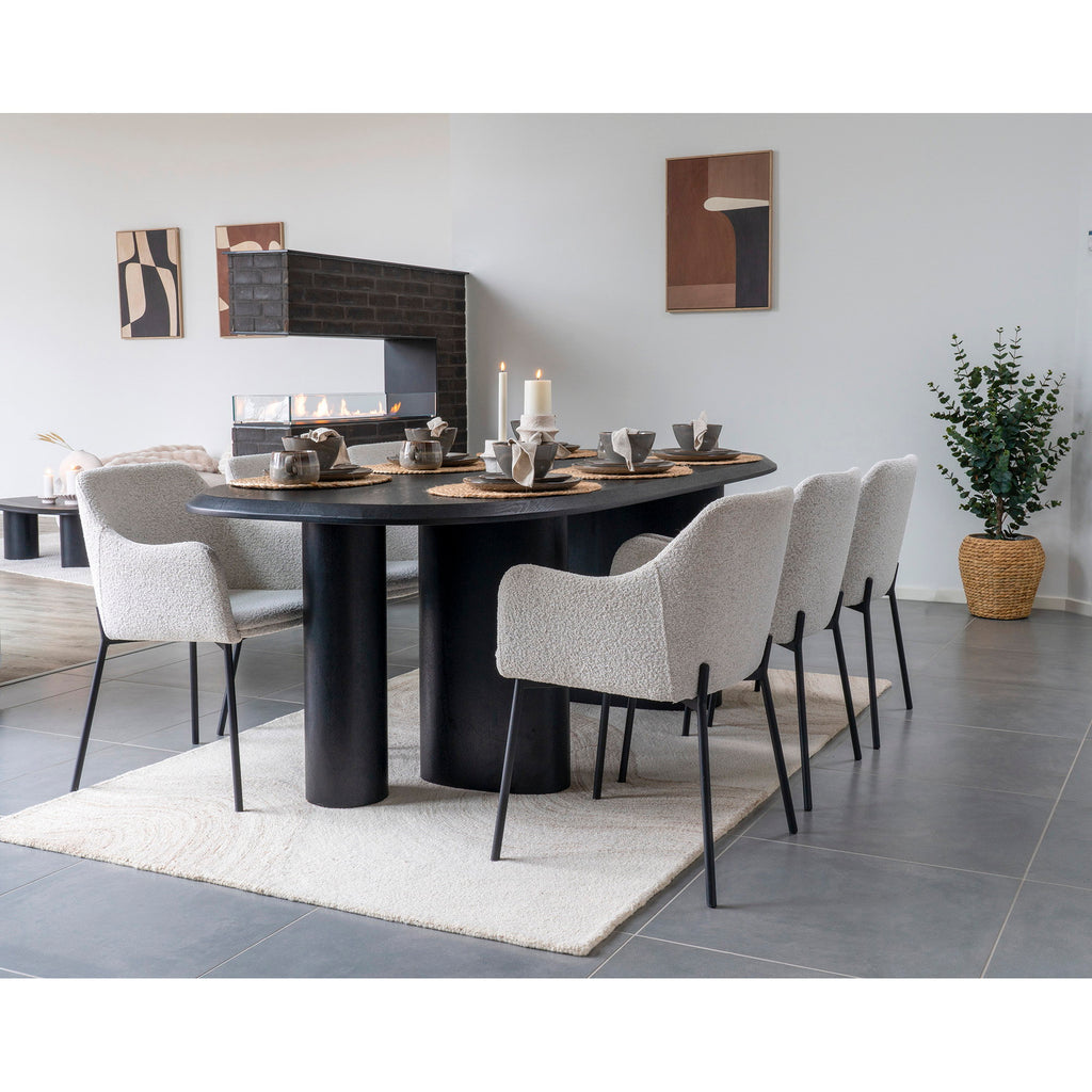 HOUSE NORDIC | SELMA BOWL | GRIJS/BRUIN Ø15X9 CM (SET of 4)