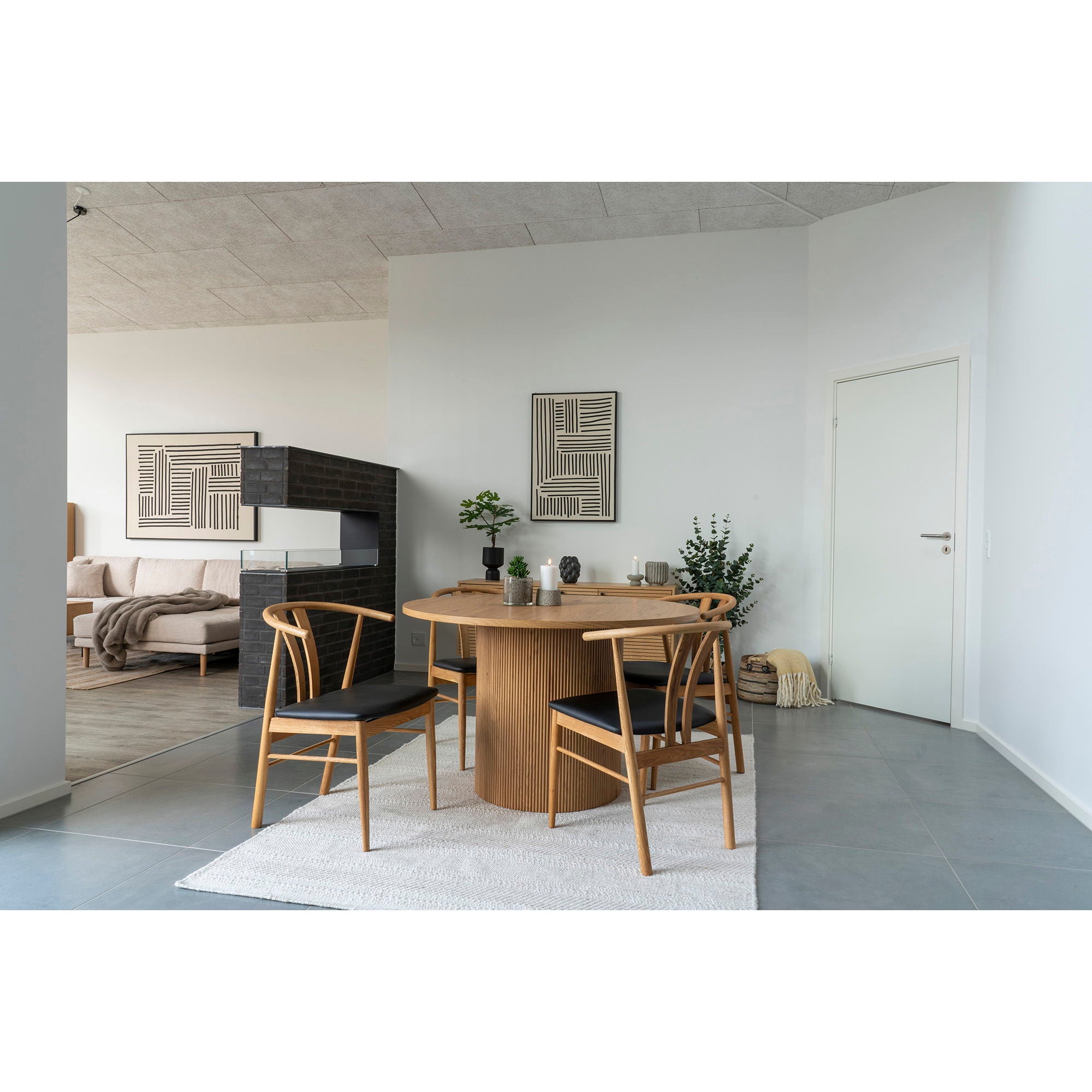 House Nordic | Wanddecoratie Lipari | zwart + wit