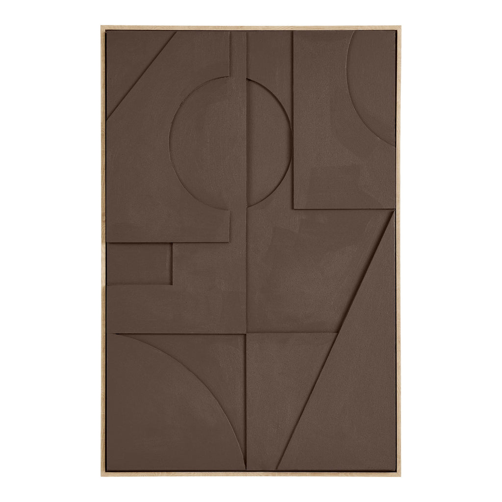 Isabella Relief Wall Decoration - Relief wall decoration, brown, No.1 60x90 cm