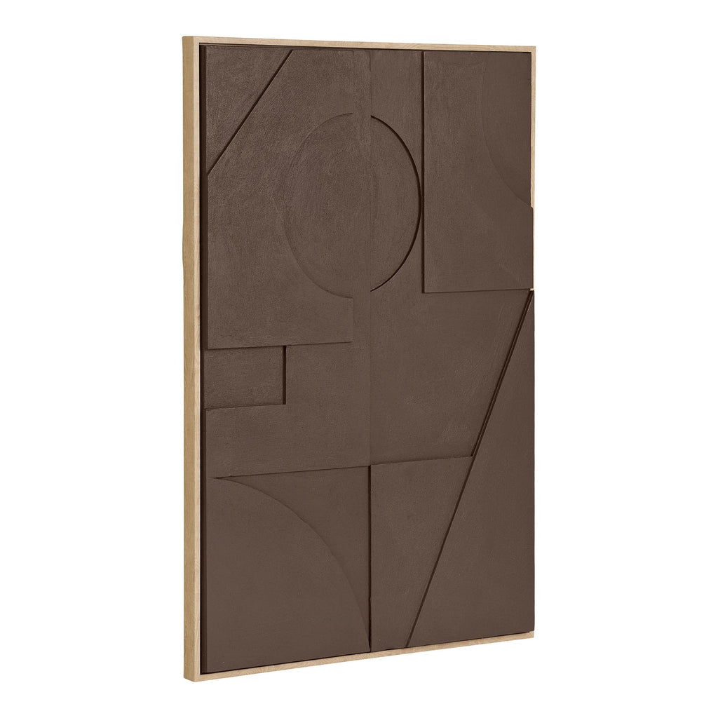 Isabella Relief Wall Decoration - Relief wall decoration, brown, No.1 60x90 cm