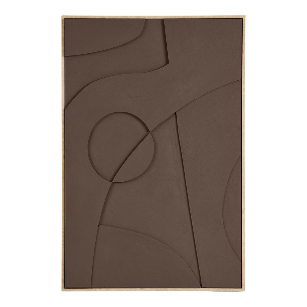 Isabella Relief Wall Decoration - Relief wall decoration, brown, No.2 60x90 cm