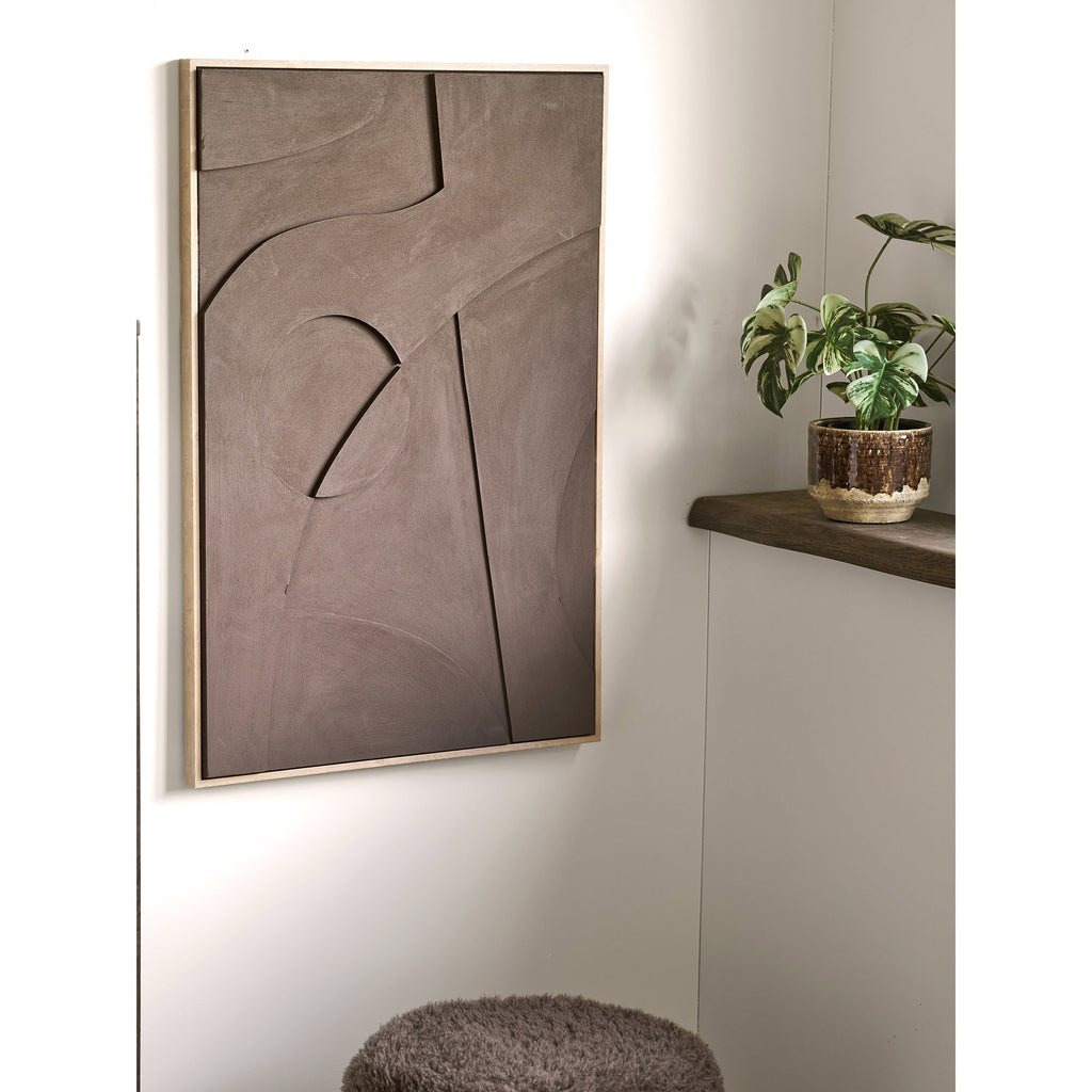 Isabella Relief Wall Decoration - Relief wall decoration, brown, No.2 60x90 cm