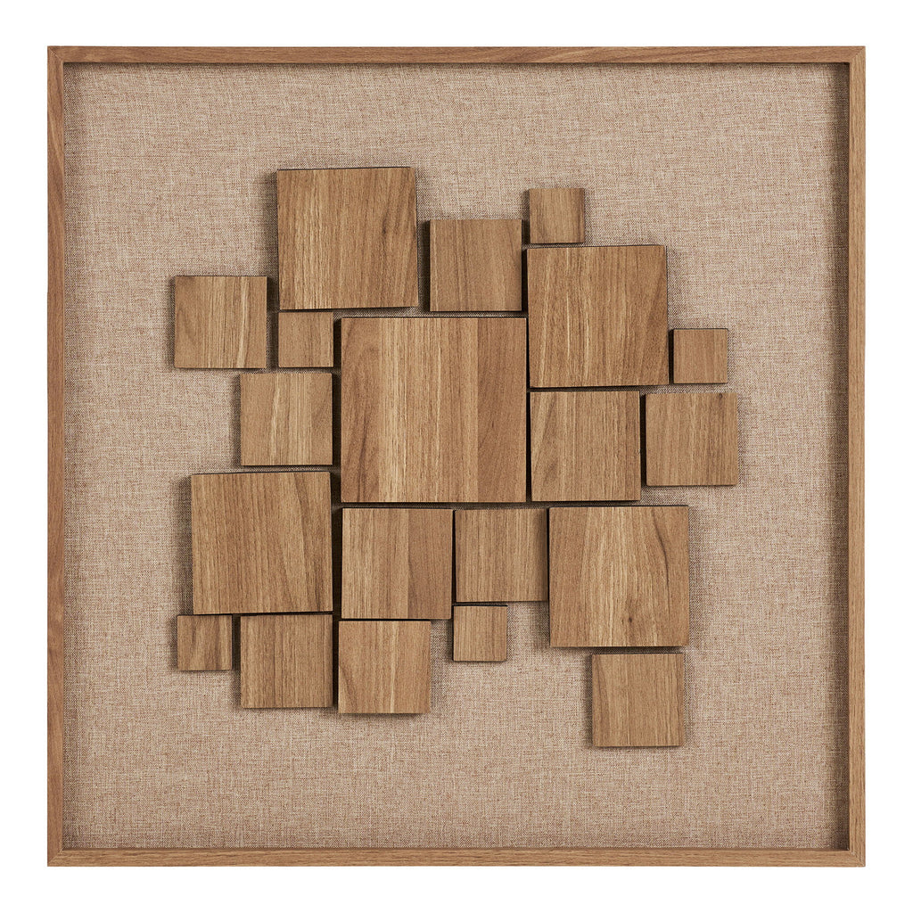 HOUSE NORDIC | GALA RELIEF WANDDECORATIE | BRUIN (60x60 CM)