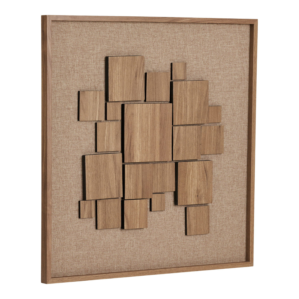 HOUSE NORDIC | GALA RELIEF WANDDECORATIE | BRUIN (60x60 CM)