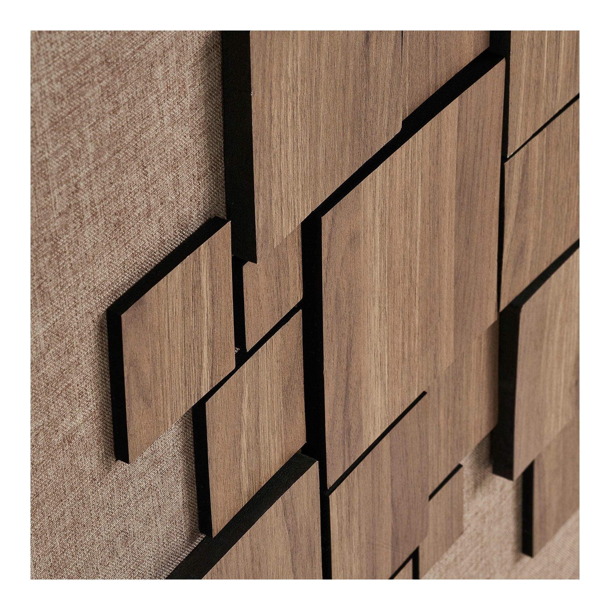 HOUSE NORDIC | GALA RELIEF WANDDECORATIE | BRUIN (60x60 CM)