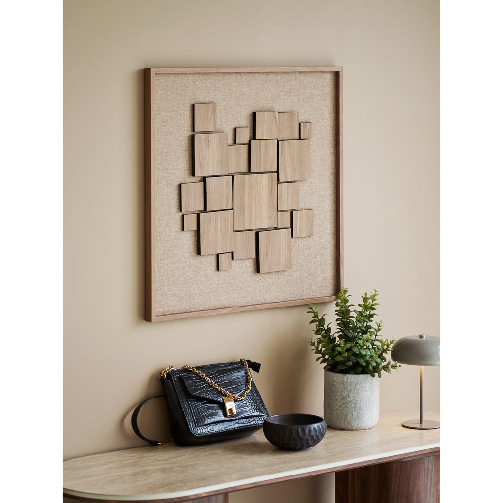 HOUSE NORDIC | GALA RELIEF WANDDECORATIE | BRUIN (60x60 CM)
