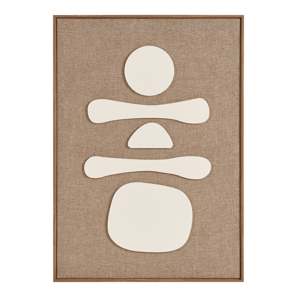 HOUSE NORDIC | DIVA RELIEF WANDDECORATIE | BRUIN/BEIGE NO.1 (50x70 CM)