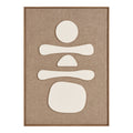 HOUSE NORDIC | DIVA RELIEF WANDDECORATIE | BRUIN/BEIGE NO.1 (50x70 CM)