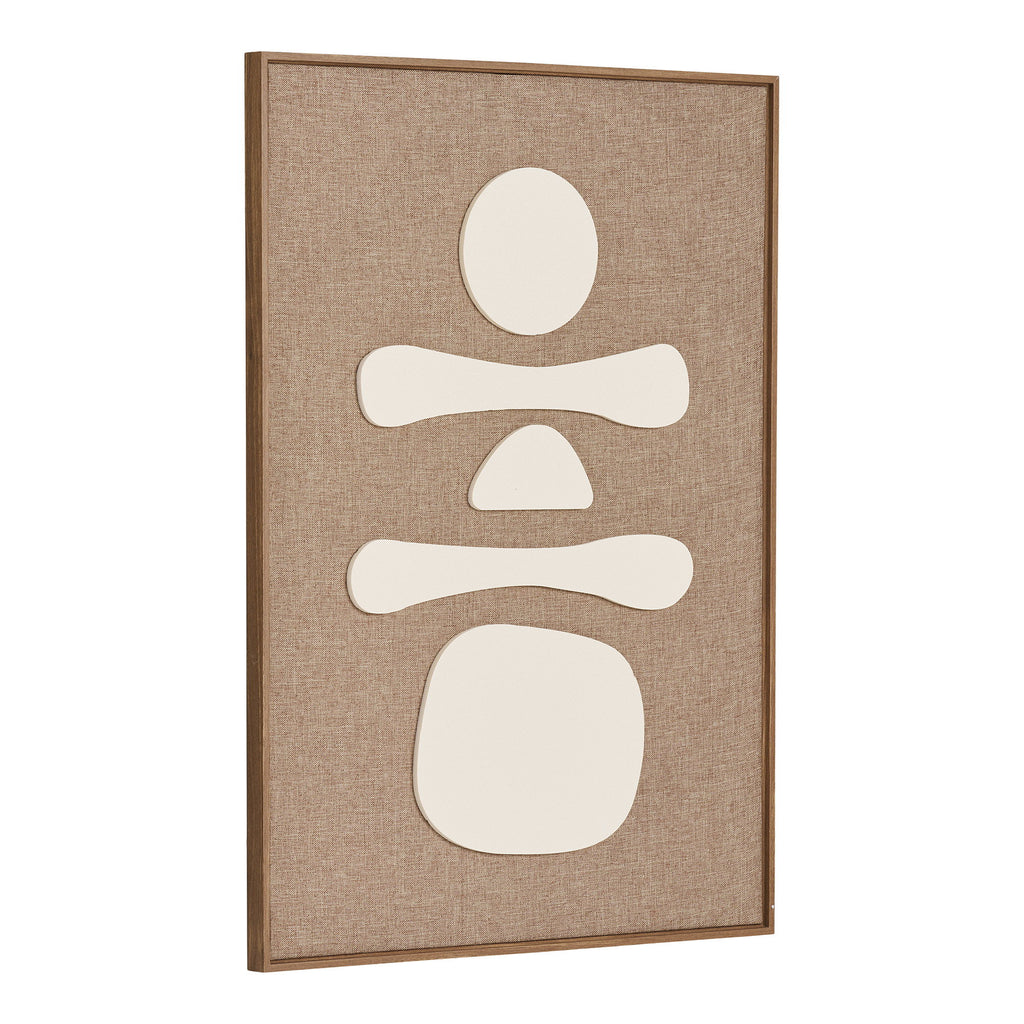 HOUSE NORDIC | DIVA RELIEF WANDDECORATIE | BRUIN/BEIGE NO.1 (50x70 CM)