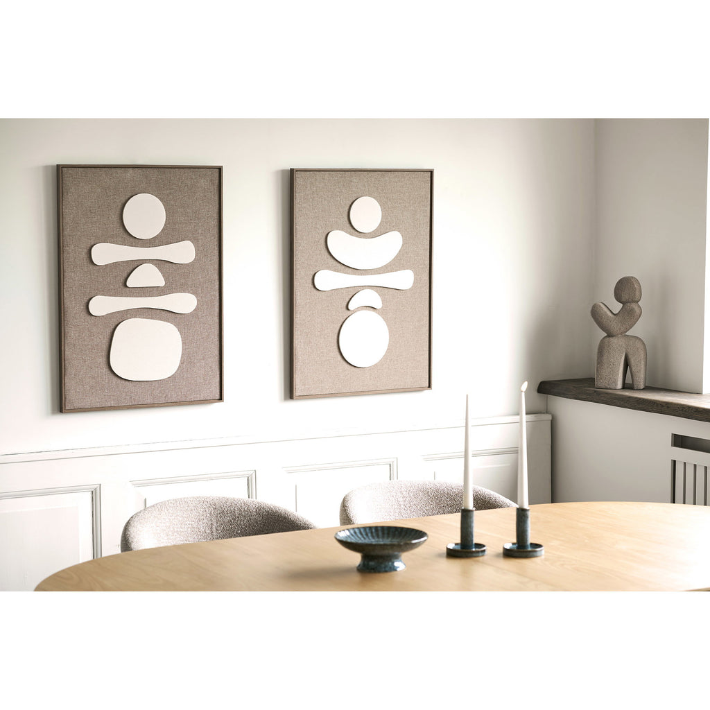 HOUSE NORDIC | DIVA RELIEF WANDDECORATIE | BRUIN/BEIGE NO.1 (50x70 CM)