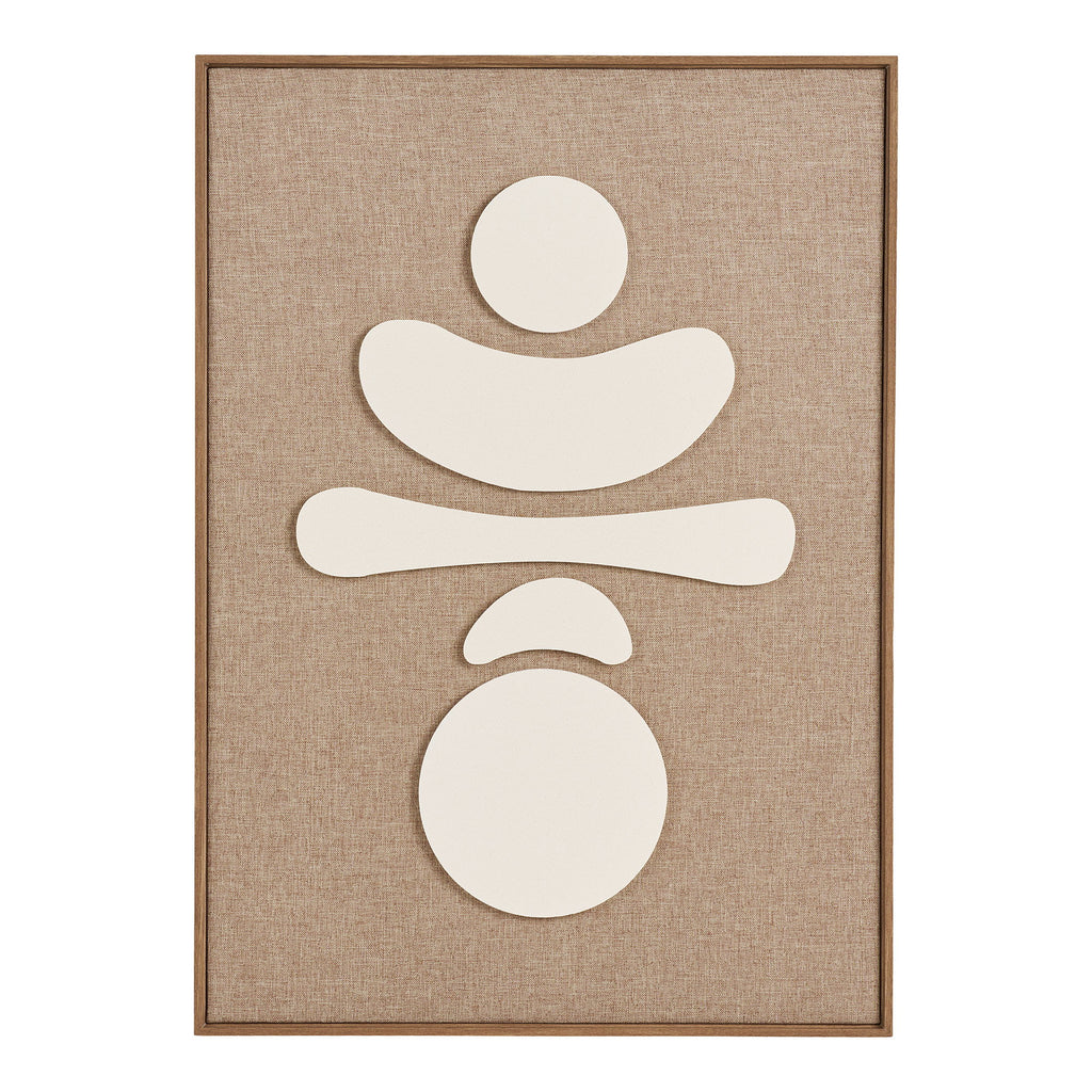 HOUSE NORDIC | DIVA RELIEF WANDDECORATIE | BRUIN/BEIGE NO.2 (50x70 CM)