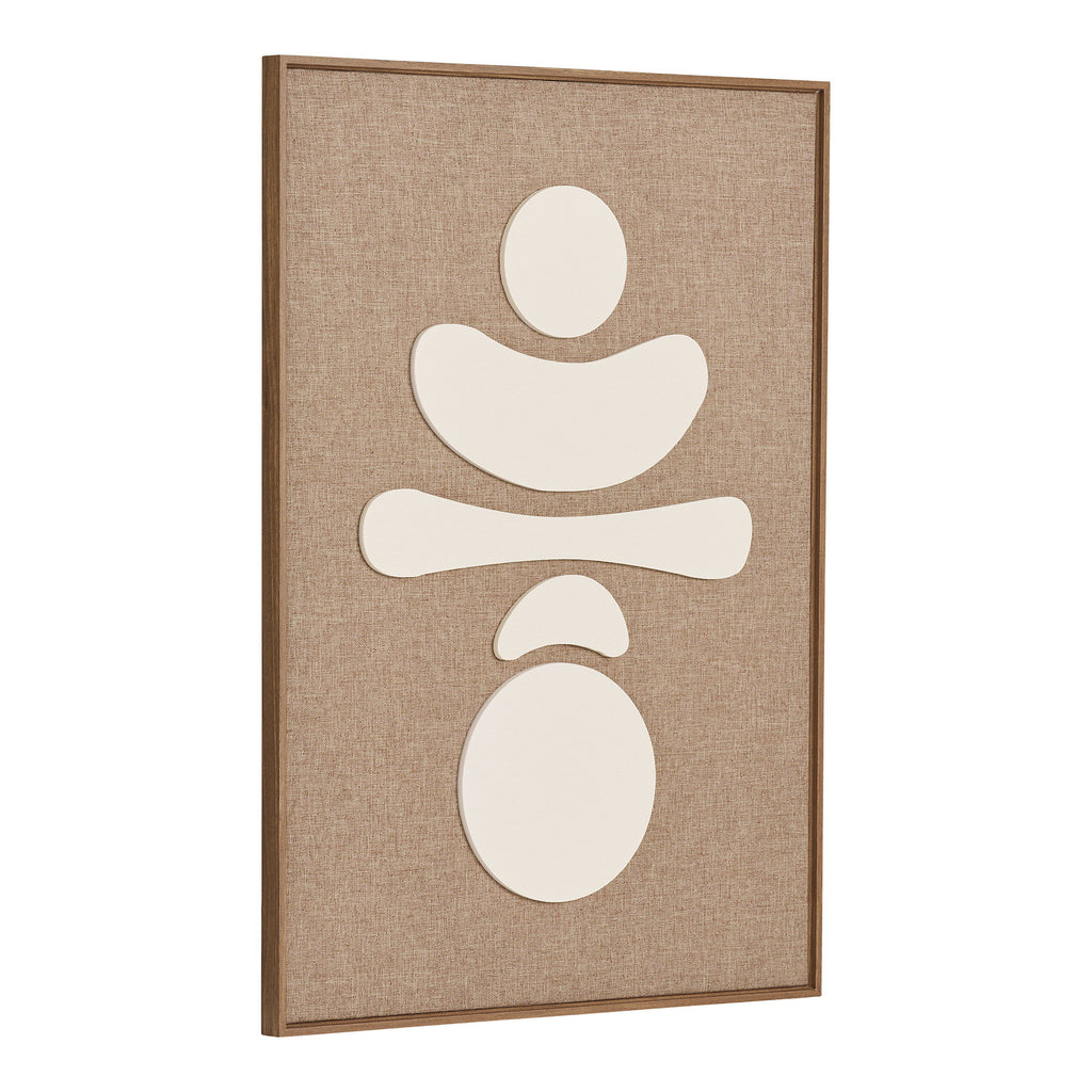HOUSE NORDIC | DIVA RELIEF WANDDECORATIE | BRUIN/BEIGE NO.2 (50x70 CM)