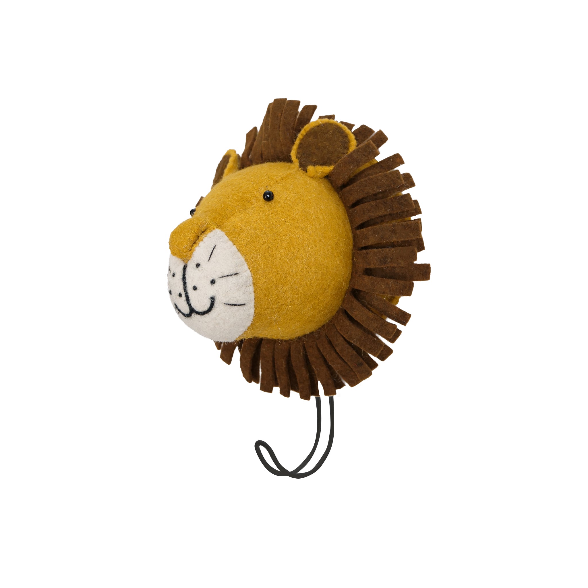 -KidsDepot wanddecoratie set kinderkamer vogelhuisje en planten vilt dieren leeuw tijger