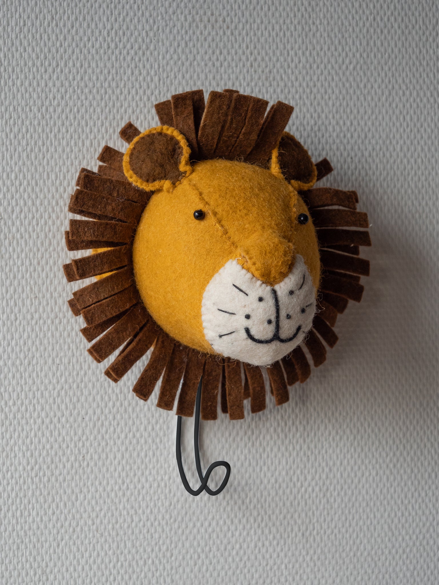 -KidsDepot wanddecoratie set kinderkamer vogelhuisje en planten vilt dieren leeuw