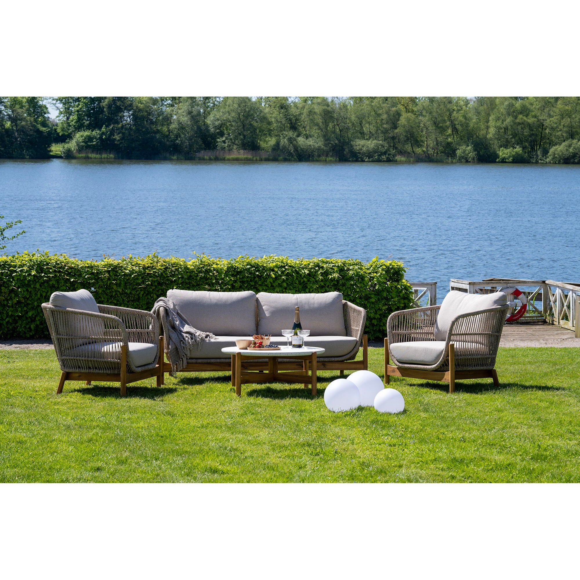 HOUSE NORDIC | LIFTON TUINLAMPEN (SET OF 3) | WIT