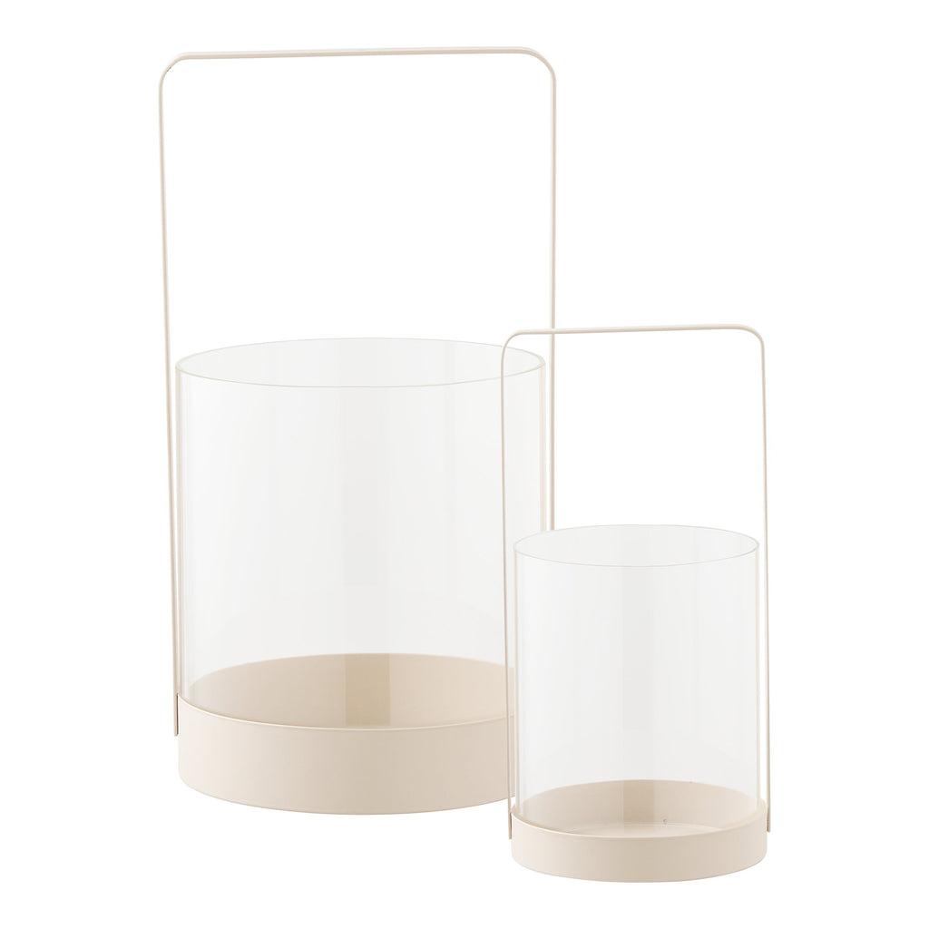 HOUSE NORDIC | HURRICANE CANDLE HOLDER | BEIGE (SET OF 2)