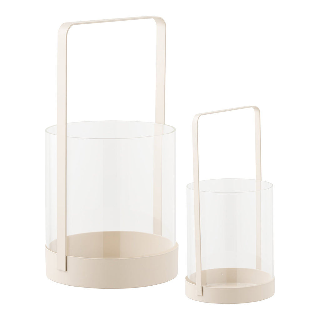 HOUSE NORDIC | HURRICANE CANDLE HOLDER | BEIGE (SET OF 2)