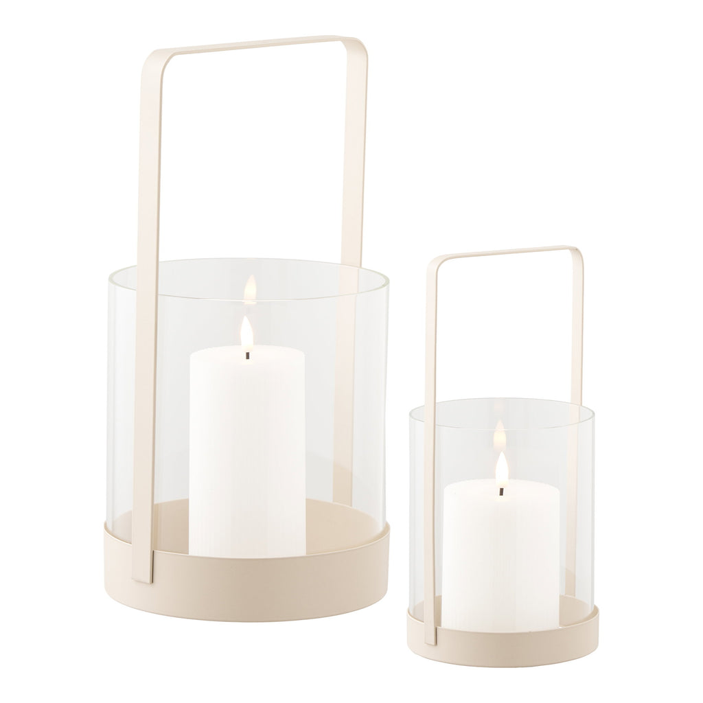 HOUSE NORDIC | HURRICANE CANDLE HOLDER | BEIGE (SET OF 2)