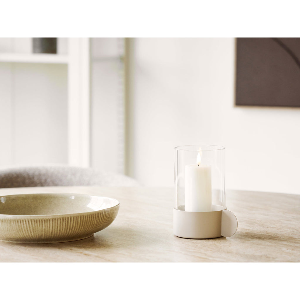 HOUSE NORDIC | HURRICANE CANDLE HOLDER | BEIGE (10x13,5x16,5 CM)