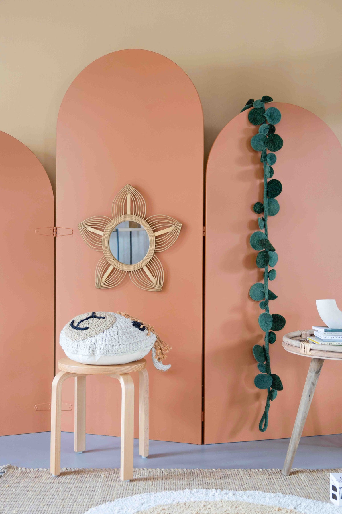 KIDSDEPOT | WANDSPIEGEL MILA | NATUREL ROTAN