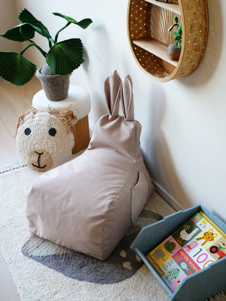 KIDSDEPOT | VLOERKLEED SETAS | PADDENSTOEL ECRU/BRUIN (125X80 CM)