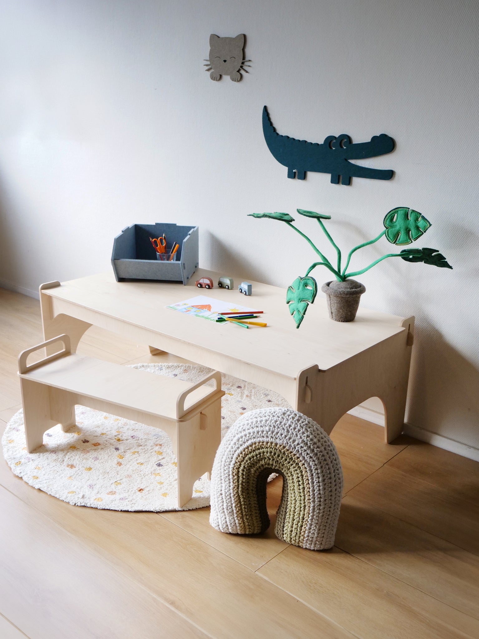 KIDS DEPOT | SIERKUSSEN ULRIKA | GROEN WIT