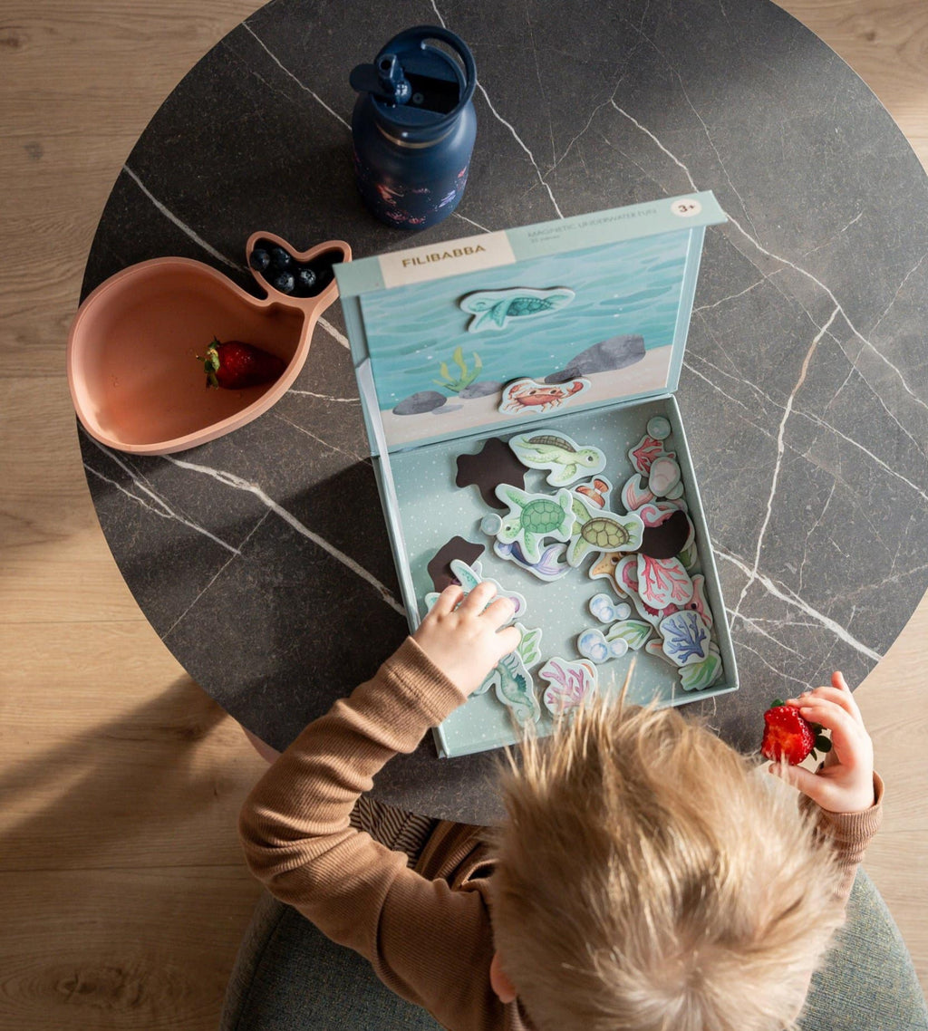 Filibabba baby en kind servies set siliconen zacht en flexibel
