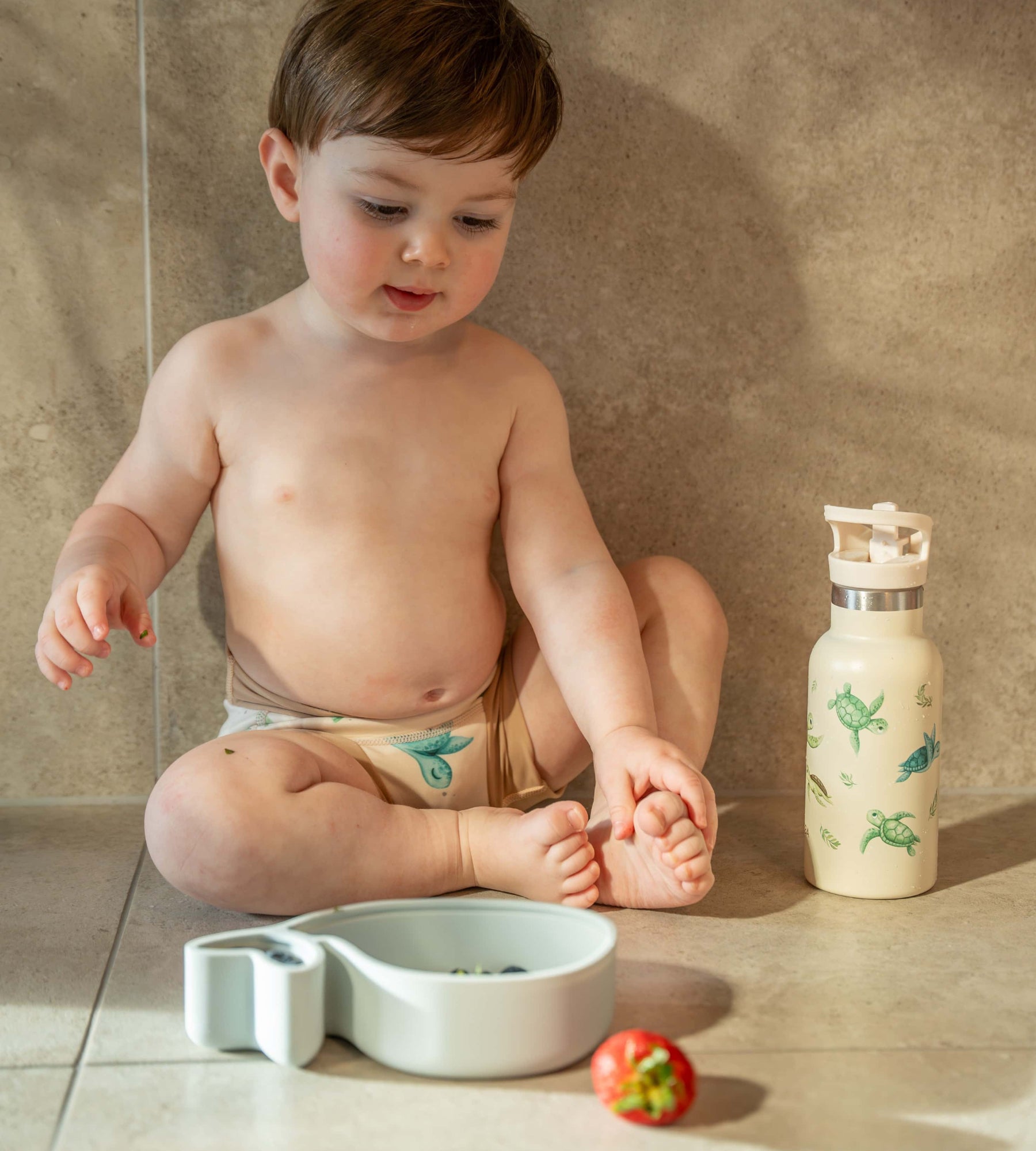 Filibabba kinderservies siliconen antislip bord en beker set
