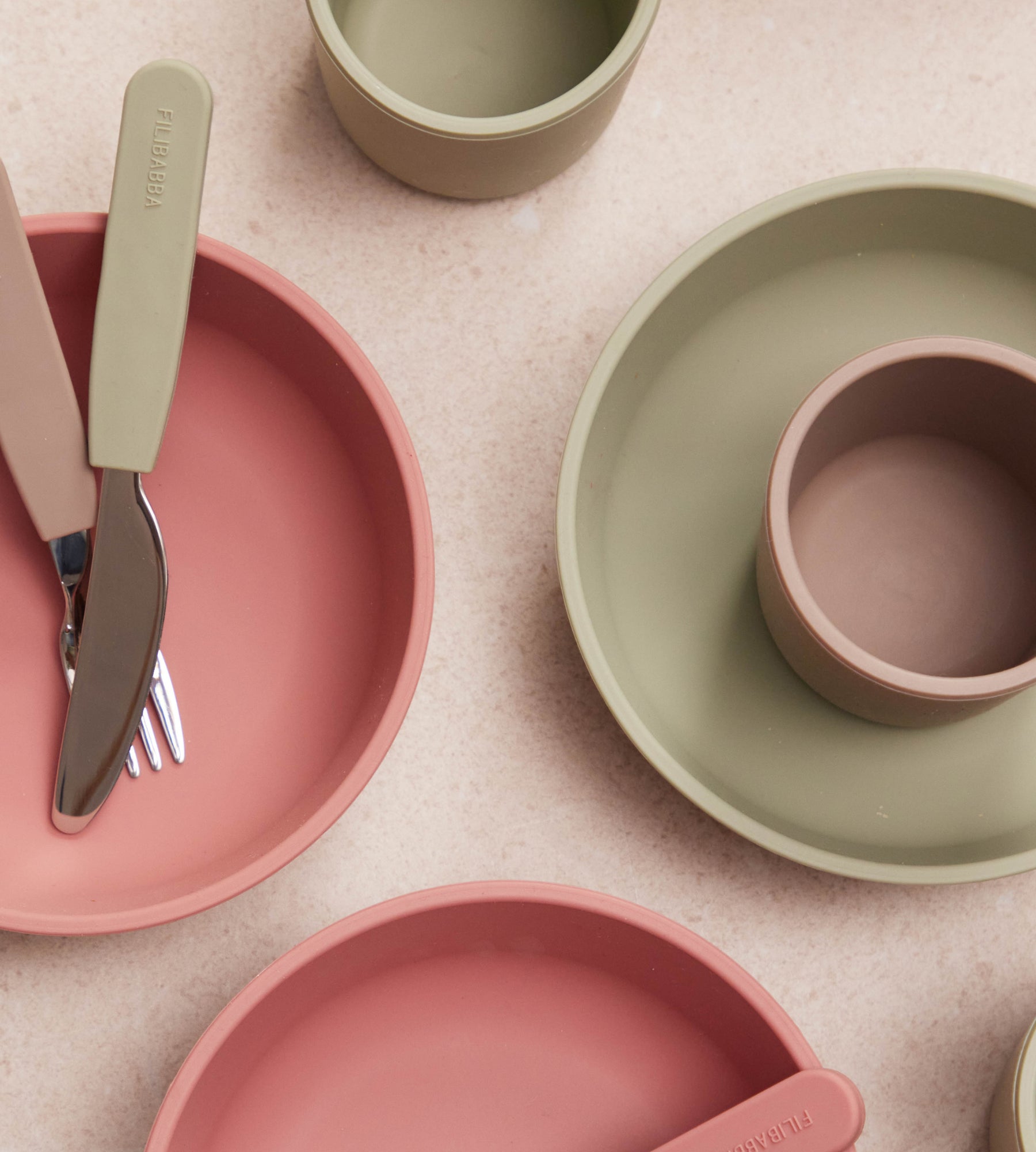 Filibabba siliconen servies voor kinderen duurzaam babyservies set