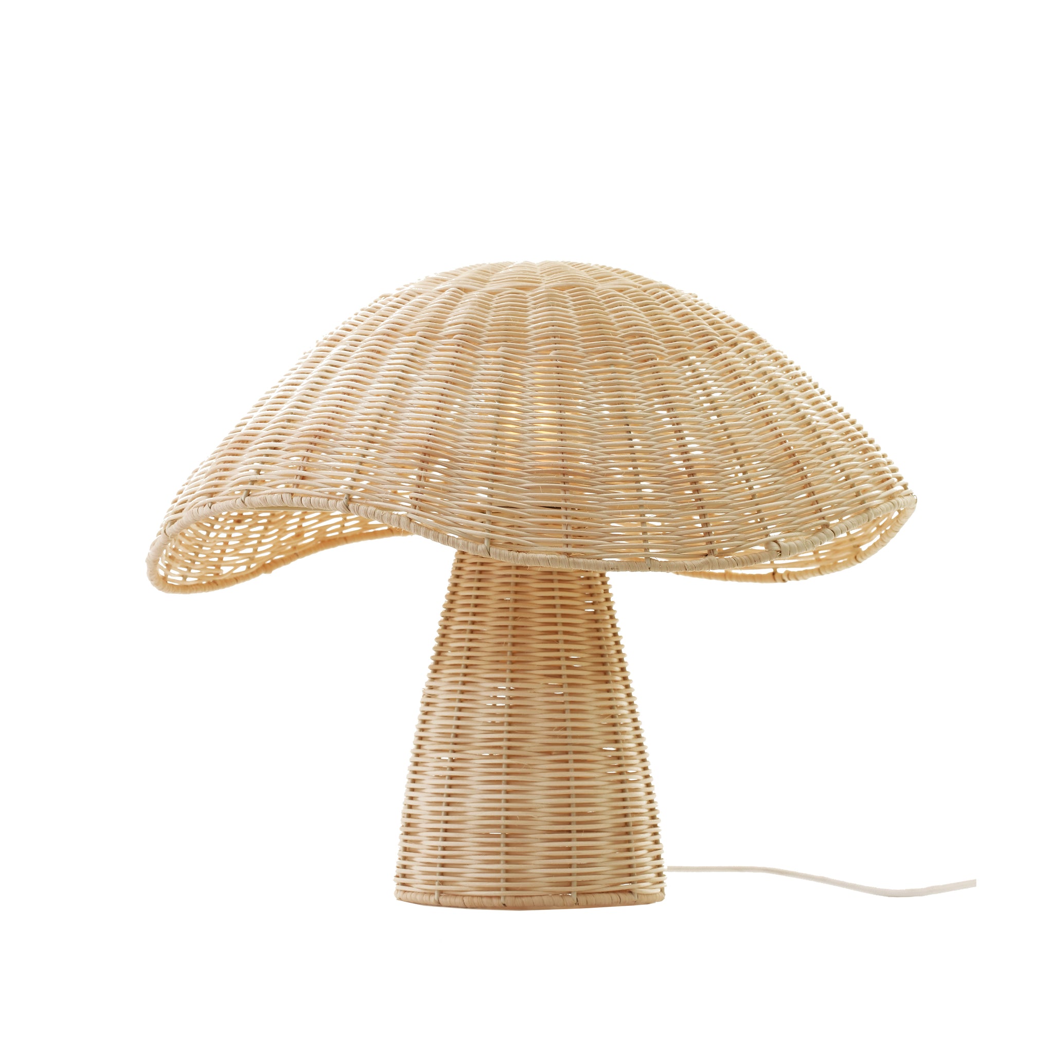 Deze rotan kinderlamp wordt geleverd met een 150 cm lang snoer inclusief schakelaar en heeft een grote E27 fitting . De Paddestoel rotan lamp is een opvallende en decoratieve must-have voor iedere stijlvolle kinderkamer. kids depot boletus paddestoel lamp