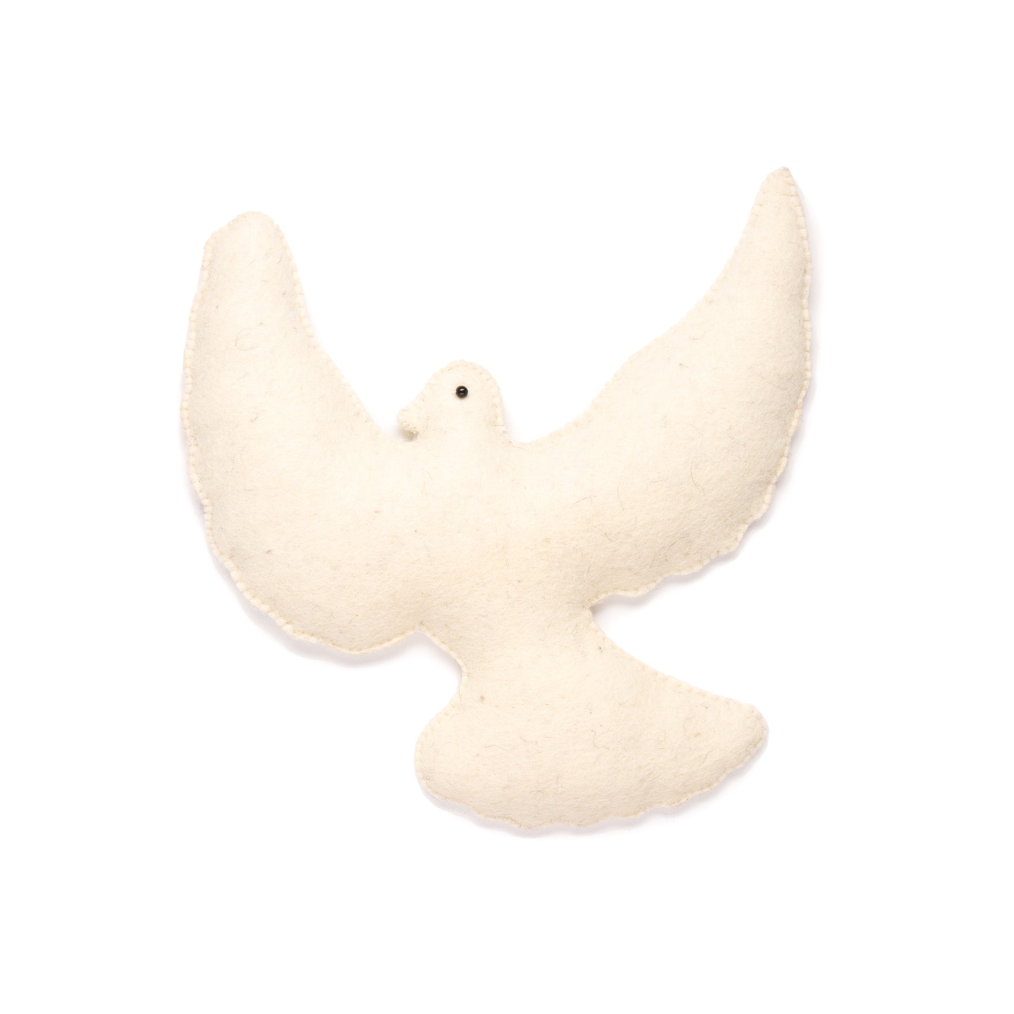 Handgemaakte vilten vogel voor aan de muur. wanddecoratie kinderkamer.

