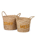 KidsDepot Set van 2 opbergmanden met opschriften “Mess” en “Stuff”