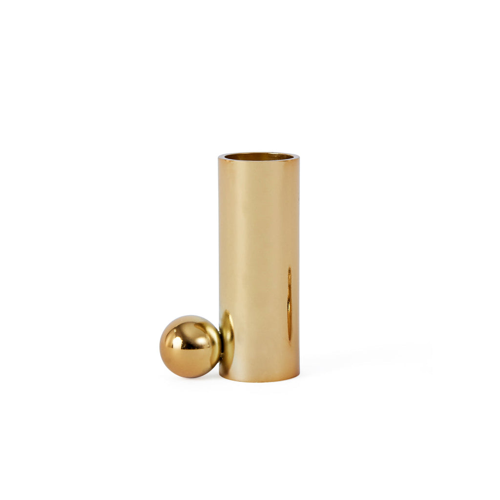 OYOY LIVING | PALLOA CANDLEHOLDER HIGH | BRASS 7CM