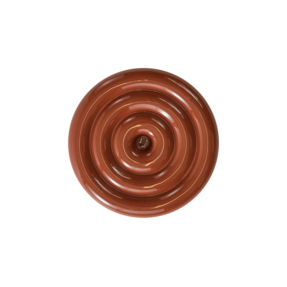OYOY LIVING | SAVI CERAMIC CANDLEHOLDER LOW | Ø17X2,5 CM NUTMEG