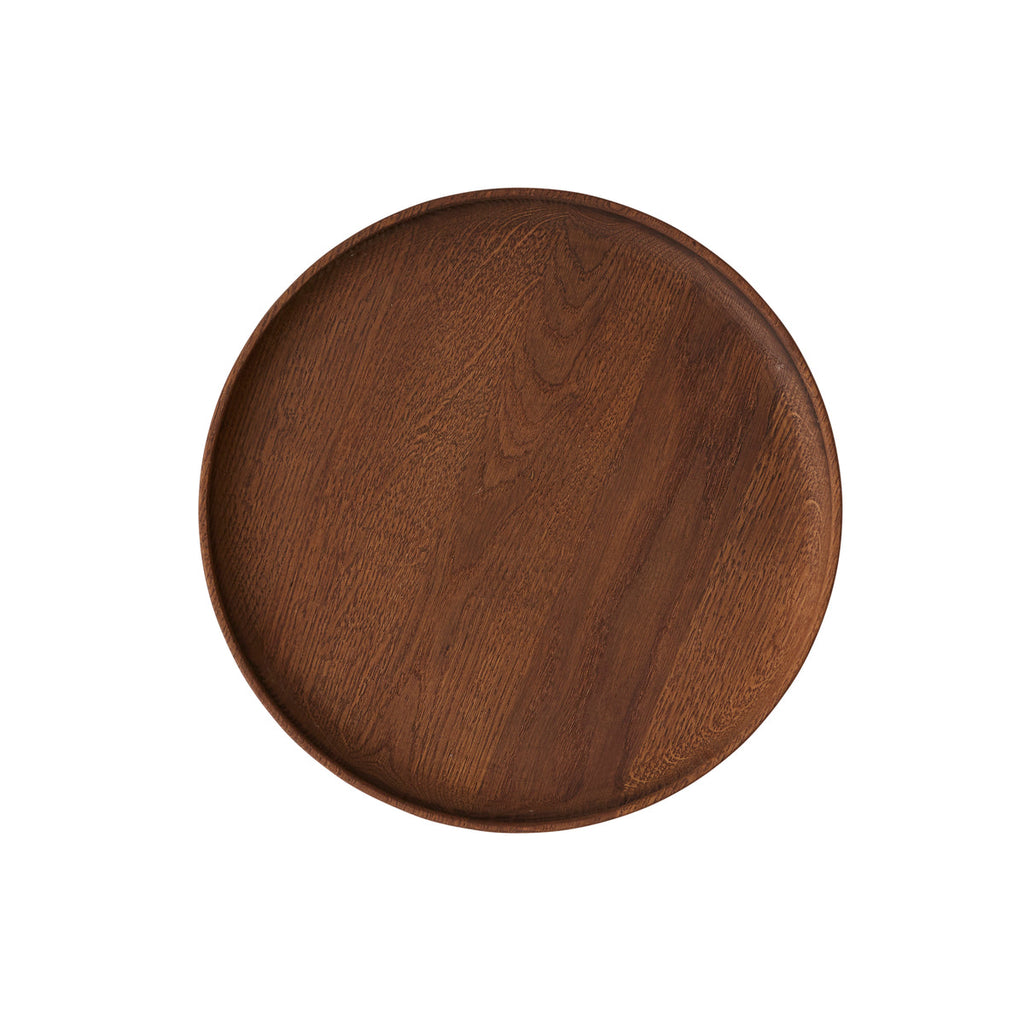 OYOY LIVING | INKA WOOD TRAY ROUND LARGE | Ø30 DONKER EIKEN