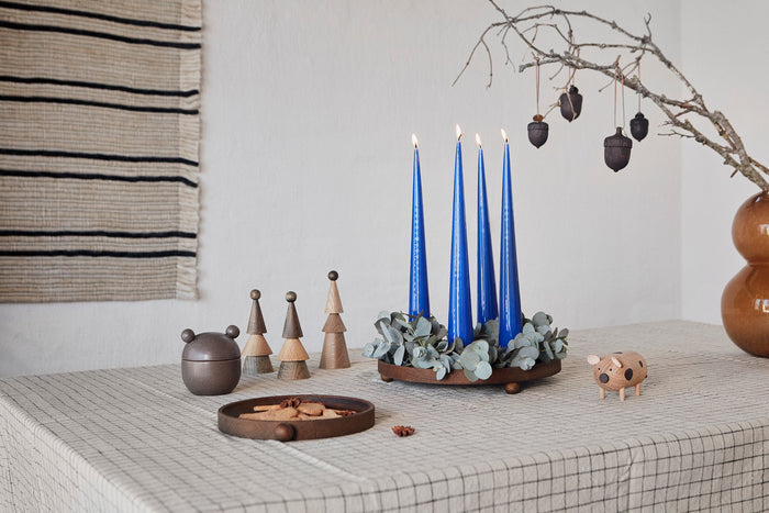 OYOY LIVING | INKA WOOD TRAY ROUND LARGE | Ø30 DONKER EIKEN