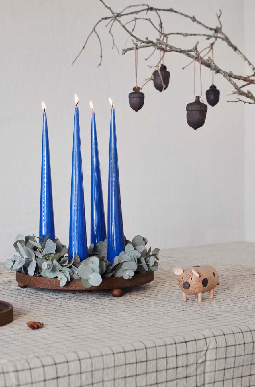OYOY LIVING | INKA WOOD TRAY ROUND LARGE | Ø30 DONKER EIKEN