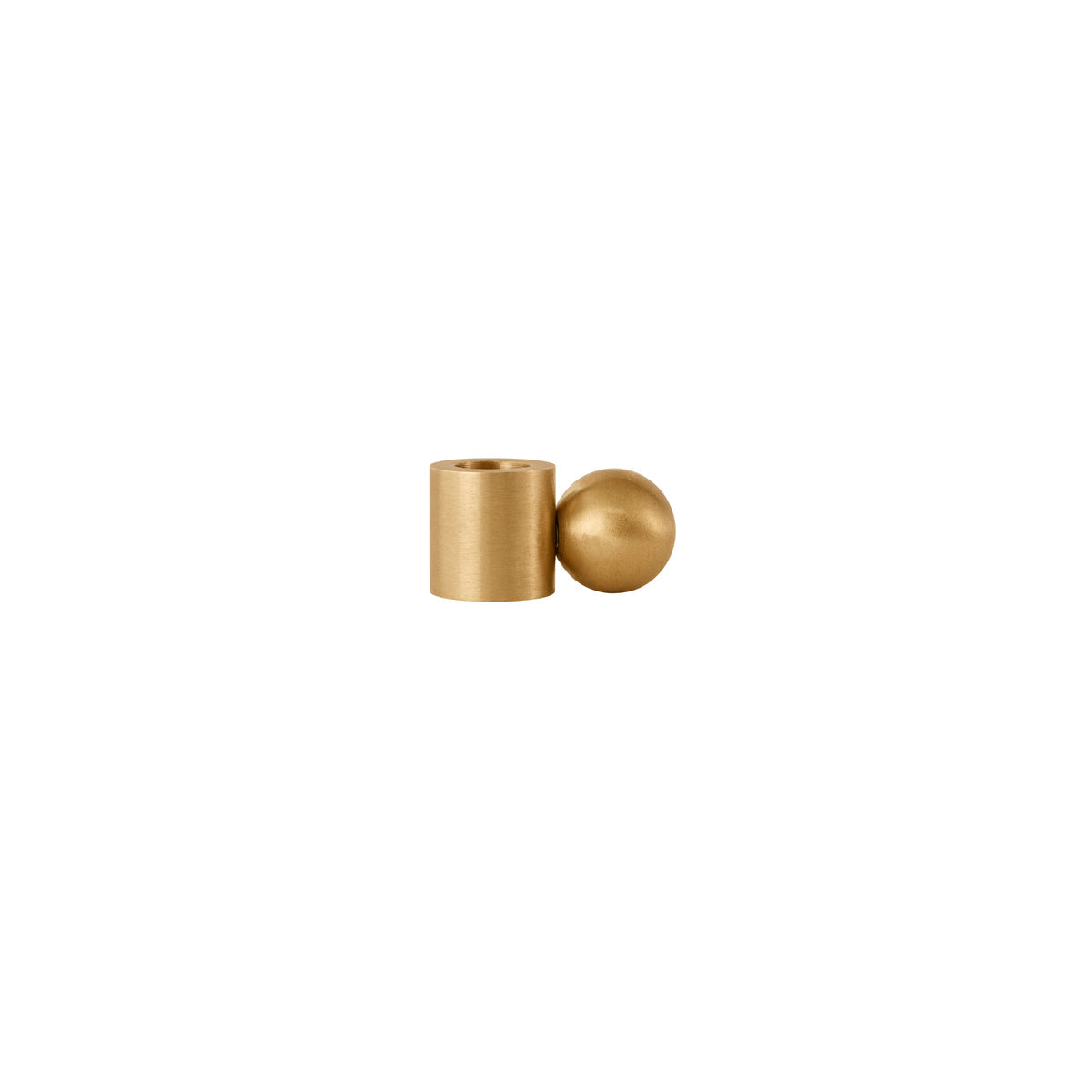 OYOY LIVING | PALLOA SOLID BRASS CANDLEHOLDER LOW | GEBORSTELD MESSING 2 CM