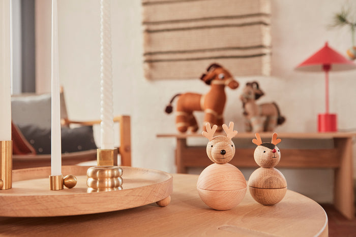 OYOY LIVING | PALLOA SOLID BRASS CANDLEHOLDER LOW | GEBORSTELD MESSING 2 CM