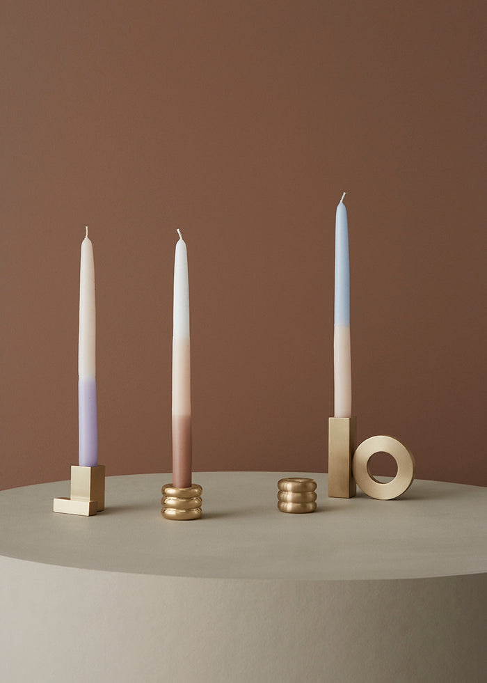 OYOY LIVING | SQUARE SOLID BRASS CANDLEHOLDER | H5X5XW4 CM GEBORSTELD MESSING