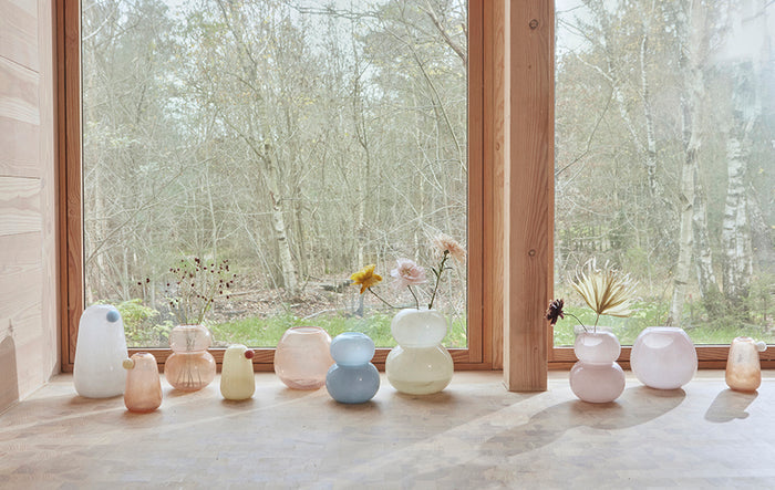 OYOY | LASI VASE | SMALL | ICE BLUE Ø 19,5 x 23 CM