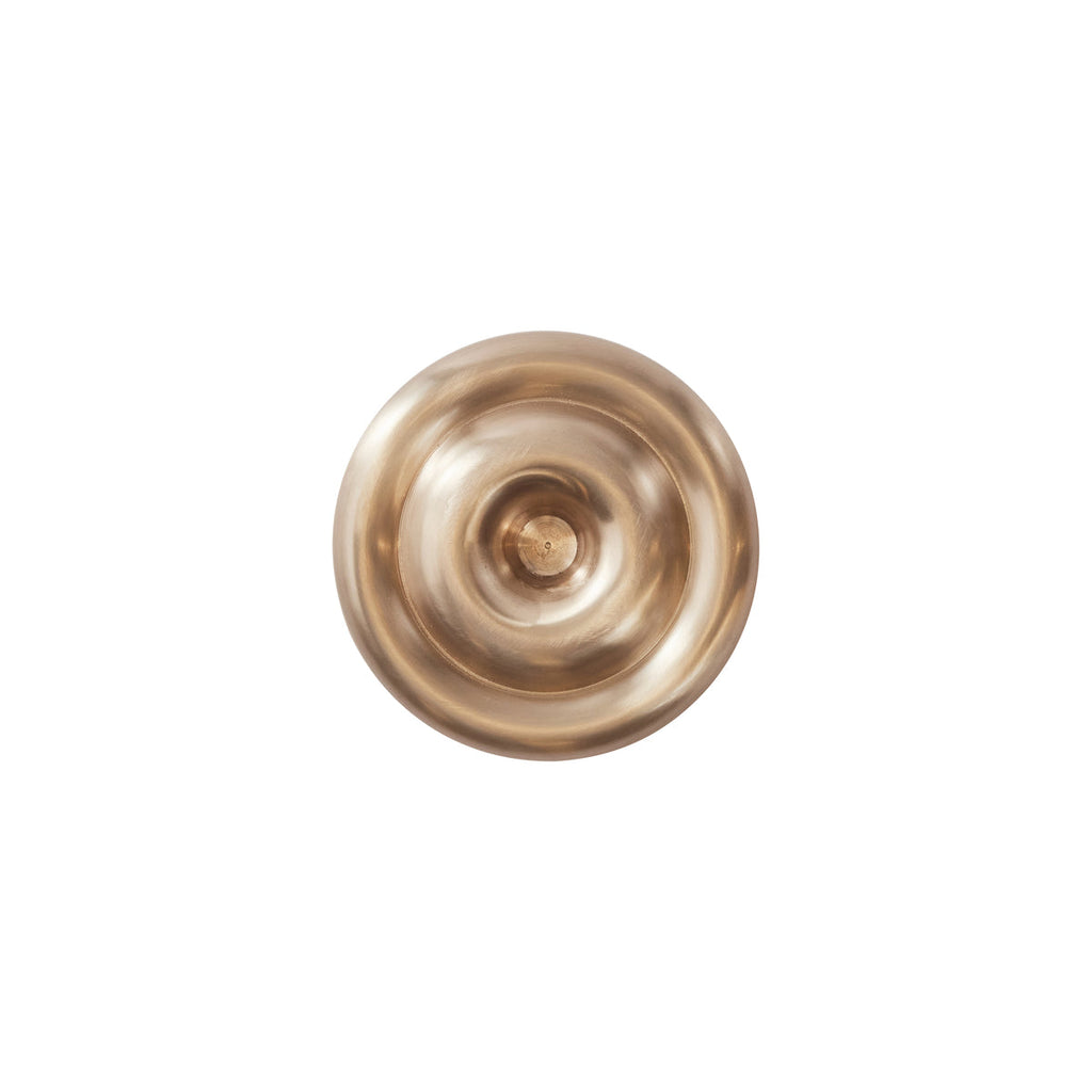 OYOY LIVING | SAVI SOLID BRASS CANDLEHOLDER LOW | Ø12,5X3 CM GEBORSTELD MESSING