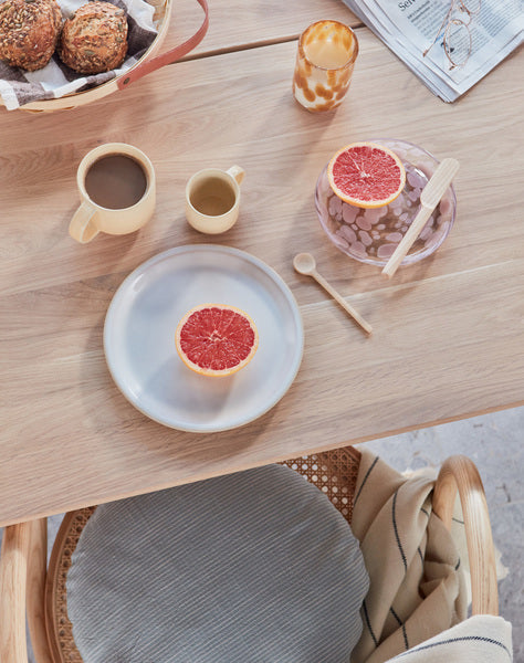 OYOY LIVING | JALI DESSERT PLATE | Ø15,6X2,2 CM PINK GLAS