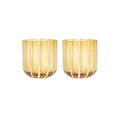 OYOY LIVING | MIZU GLASS | MONDGEBLAZEN GESTREEPT GEEL (SET OF 2)