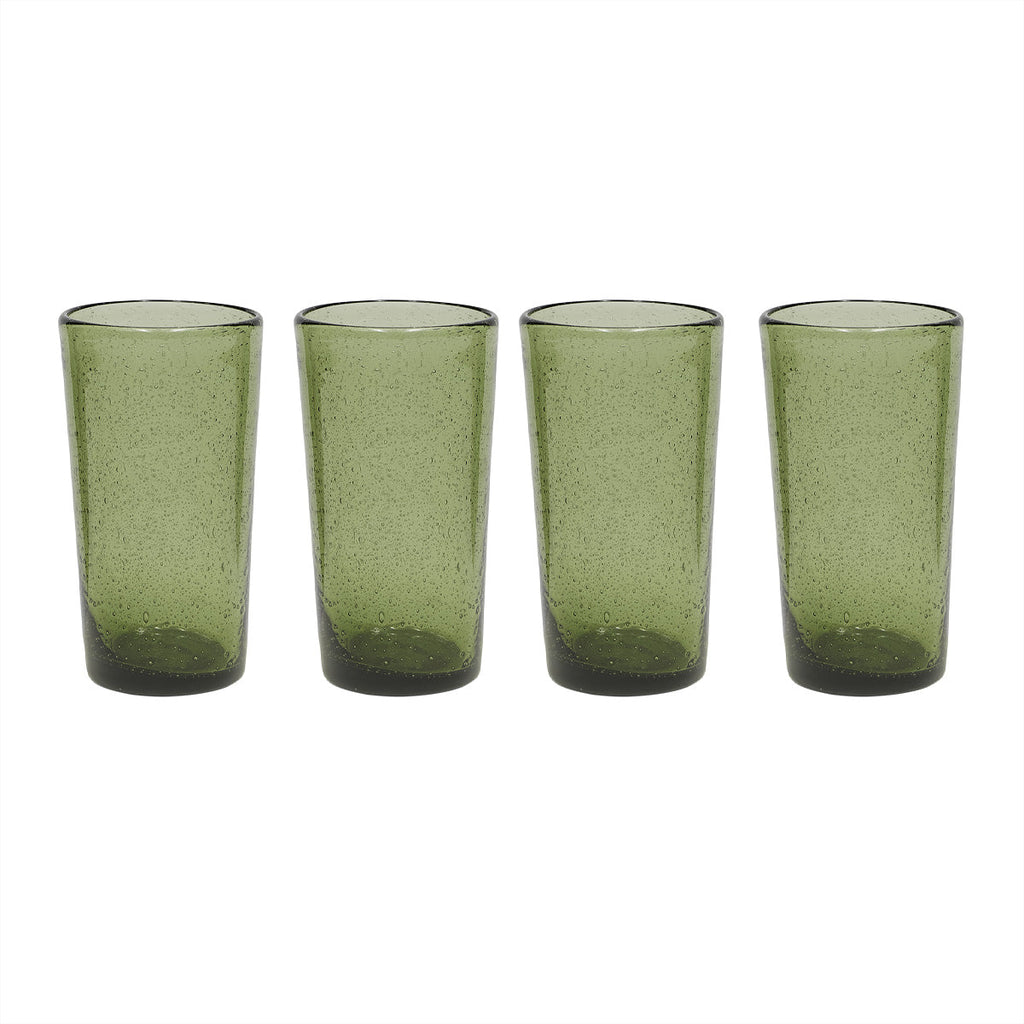 OYOY LIVING | KUKI HIGHBALL GLASS | GROEN CLEAR (SET of 4)