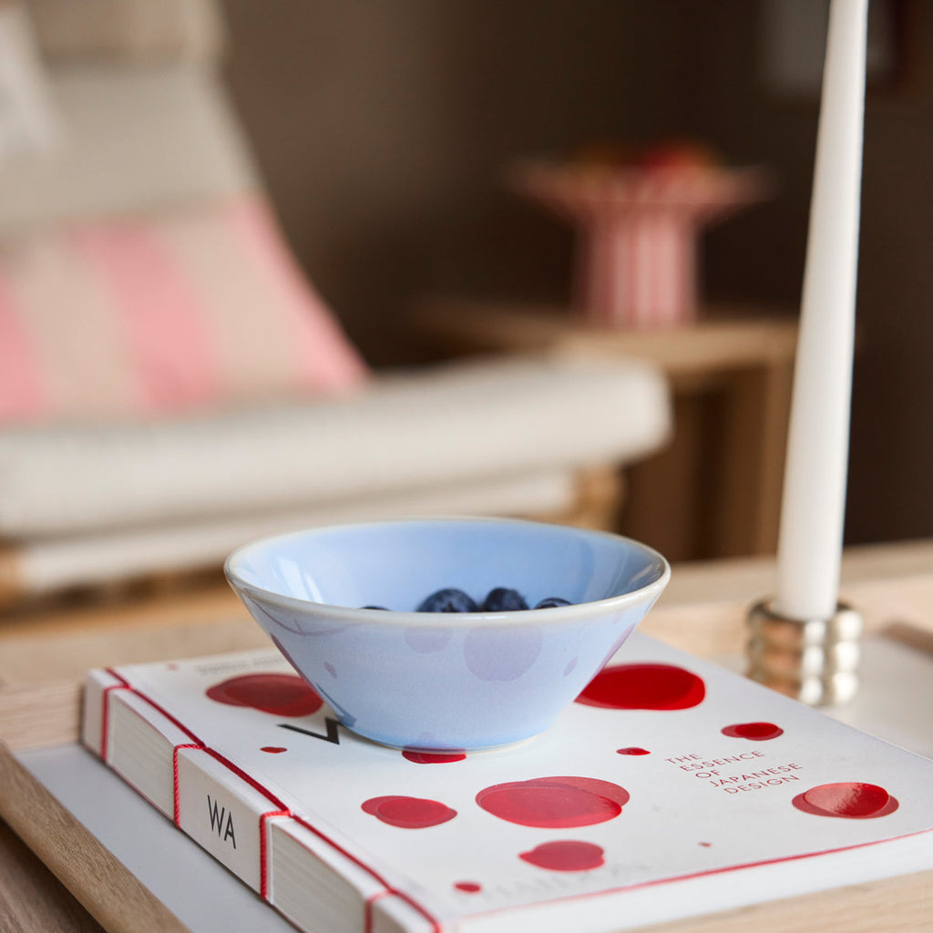OYOY LIVING | YUKA BOWL MEDIUM | HANDGEMAAKTE SCHAAL | BLAUW GRIJS