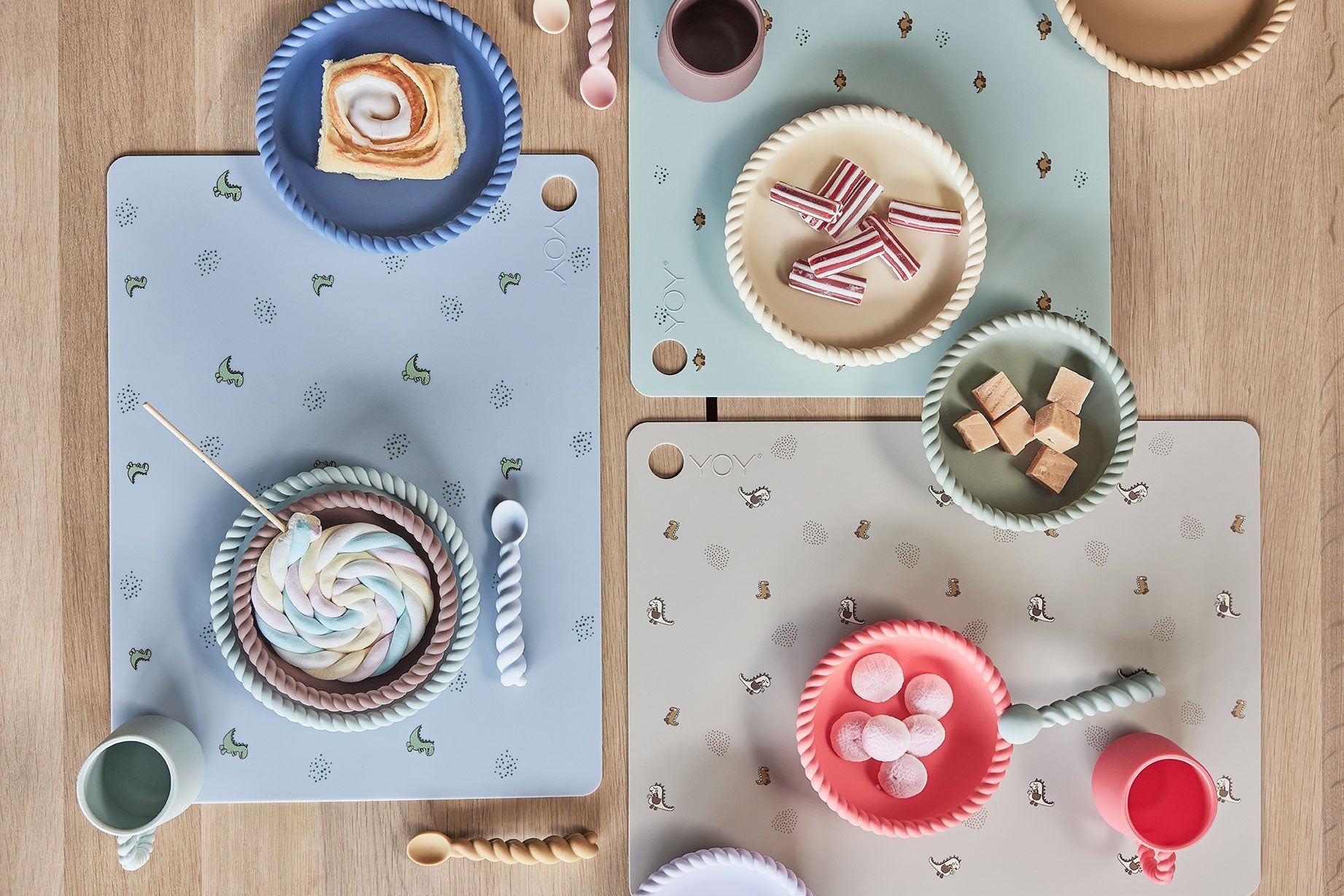 -siliconen servies kinderset bord beker zacht materiaal