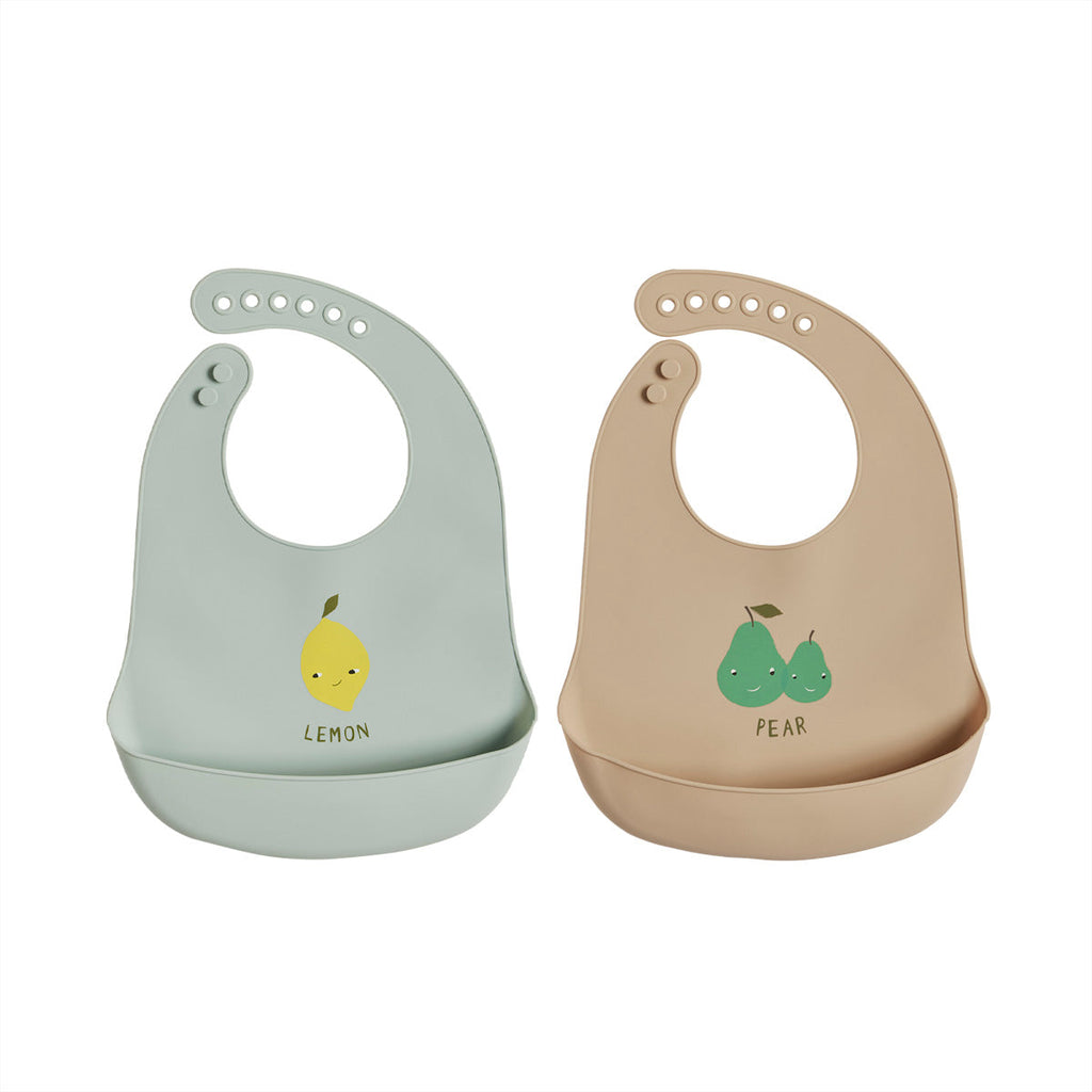 OYOY MINI | YUMMY SILICONE BIB - PACK OF 2