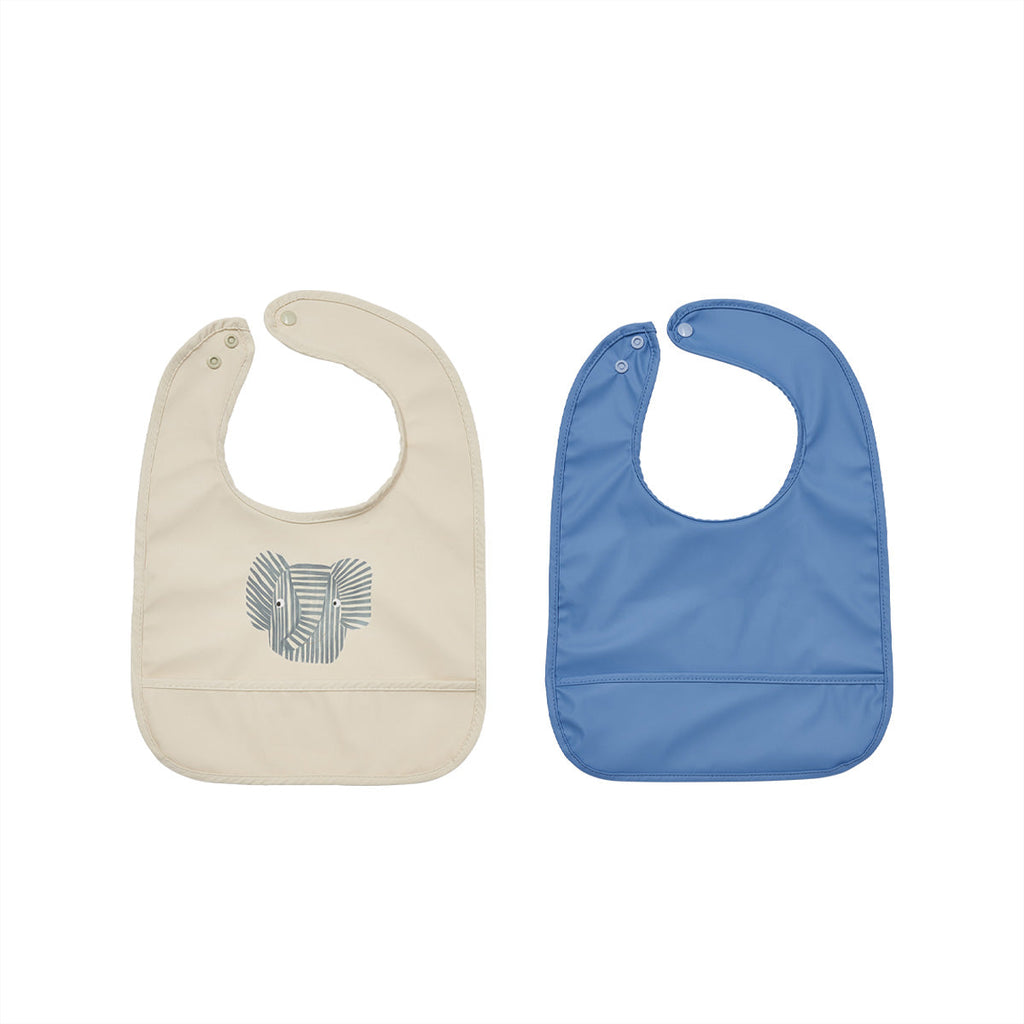 OYOY MINI | ERIK ELEPHANT BIB | SET OF 2